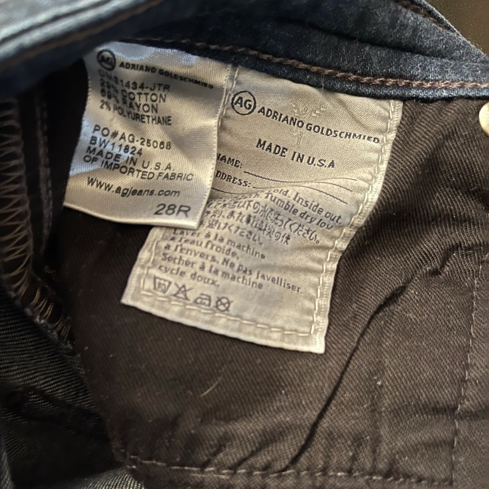 AG Prima Mid Rise Cigarette Jeans Size 28R - Picture 7 of 8